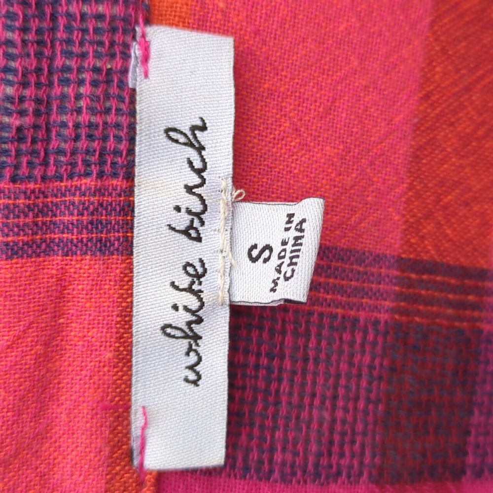 Plaid Cotton Button Down Shirt Small Oversized - Picture 2 of 6